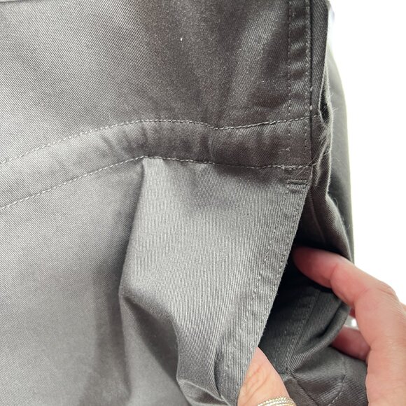 UNIQLO Women's Gray Utility drawstring cropped trench coat Jacket Sz M 97%Cotton - Picture 2 of 12